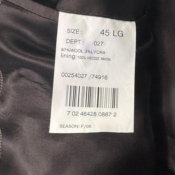 NWT Brooks Brothers Stretch Wool Brown Check Pattern Suit Jacket Size 45L $239 - Picture 7 of 9